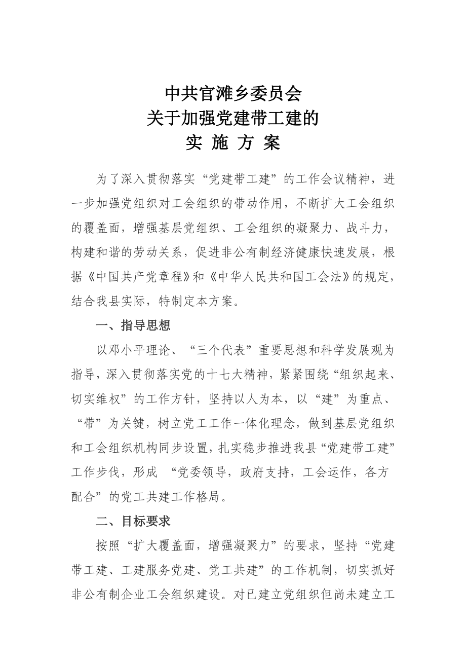 [工作計劃]黨建帶工建.doc_第1頁