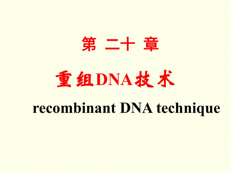 生物化學：第20章 重組DNA技術_第1頁