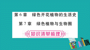 生物總教材梳理 七上 第3單元 生物圈中的綠色植物 第6、7章 北師大版