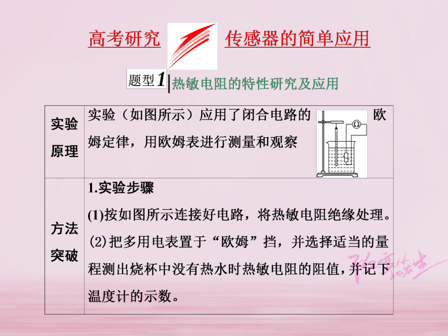 物理第十一章 交變電流 傳感器 研究 傳感器的簡單應(yīng)用_第1頁