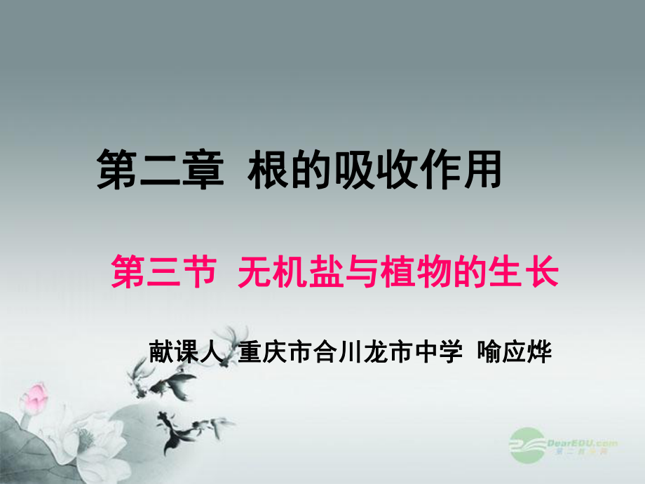 八年級生物上冊《無機鹽與植物的生長》課件--冀教版_第1頁