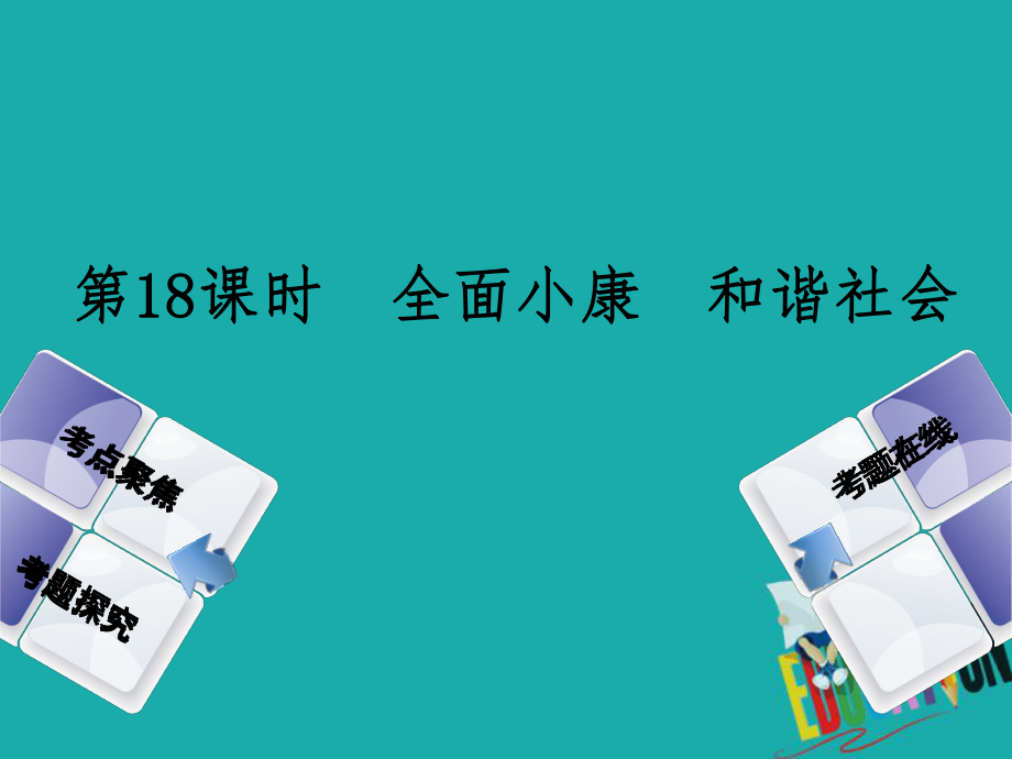 政治方案 第五單元 知曉國(guó)情 報(bào)效祖國(guó) 第18課時(shí) 全面小康 和諧社會(huì)_第1頁(yè)