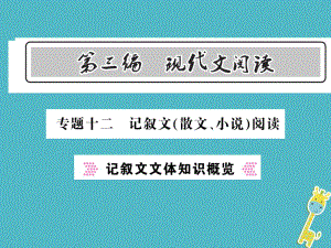 語文總第3編十二 記敘文（散文 小說）閱讀 記敘文文體知識概覽 語文版