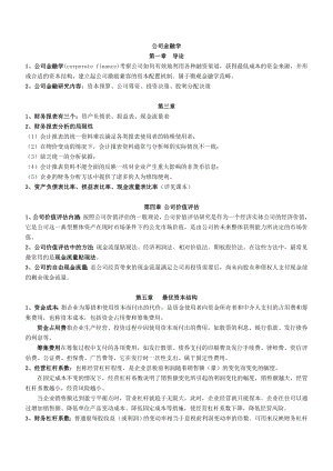 公司金融學期末考試題.doc