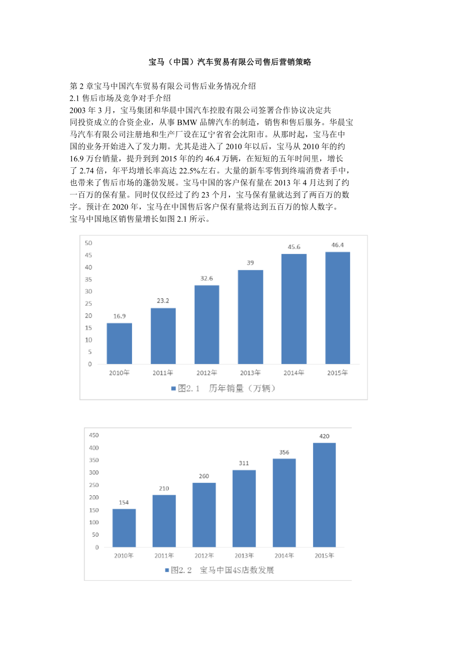 宝马（中国）汽车贸易有限公司售后营销策略_第1页