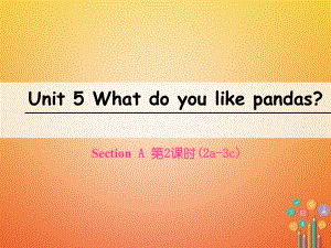 七年級英語下冊 Unit 5 Why do you like pandas（第2課時）Section A（2a-3c） （新版）人教新目標版