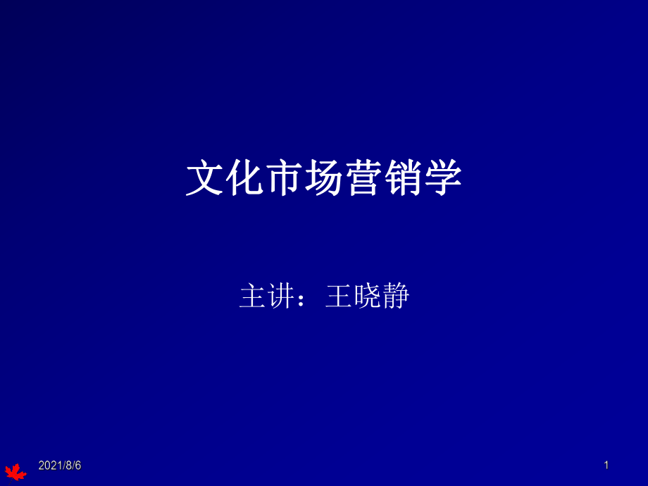 《文化市場營銷學(xué)》ppt_第1頁