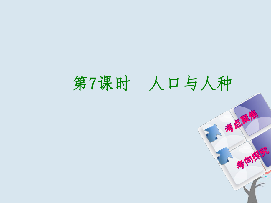 地理 七上 第四、五章 居民與聚落 第7課時 人口與人種_第1頁