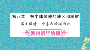 地理總七下 第8章 東半球其他的地區(qū)和國家 第1課時 中東和歐洲西部