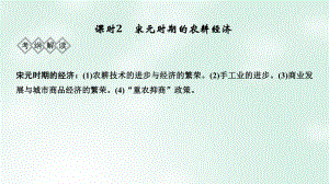 歷史階段四 中華文明的成熟與鼎盛——宋元 課時(shí)2 宋元時(shí)期的農(nóng)耕經(jīng)濟(jì) 岳麓版