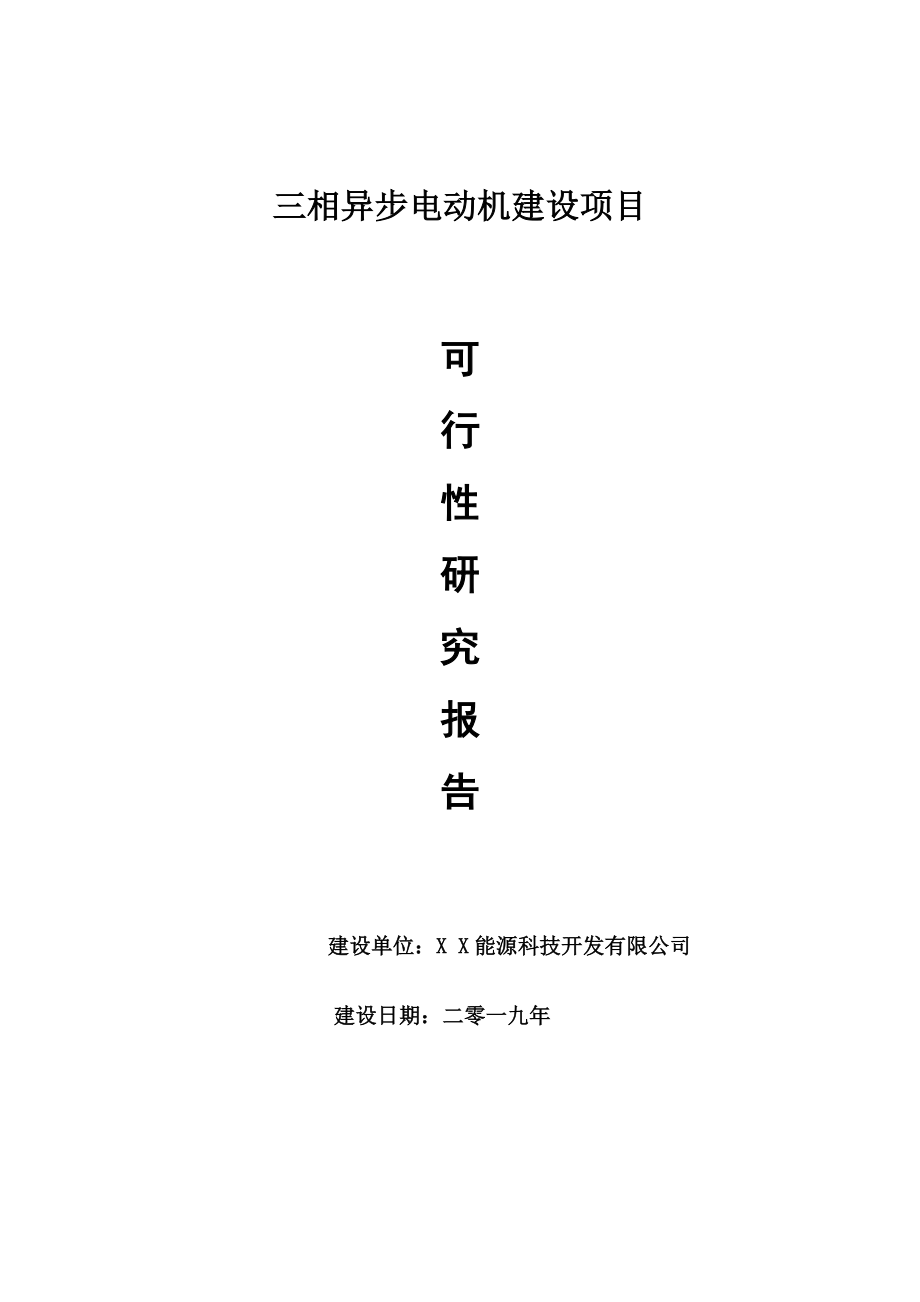 三相異步電動機項目可行性研究報告【申請可修改】_第1頁