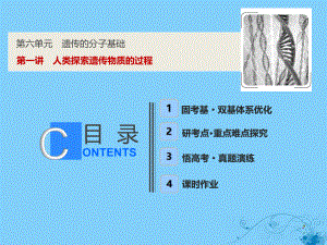 生物第六單元 遺傳的分子基礎 第一講 人類探索遺傳物質(zhì)的過程 蘇教版