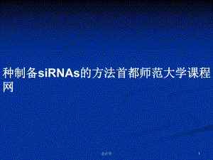 种制备siRNAs的方法首都师范大学课程网PPT学习教案