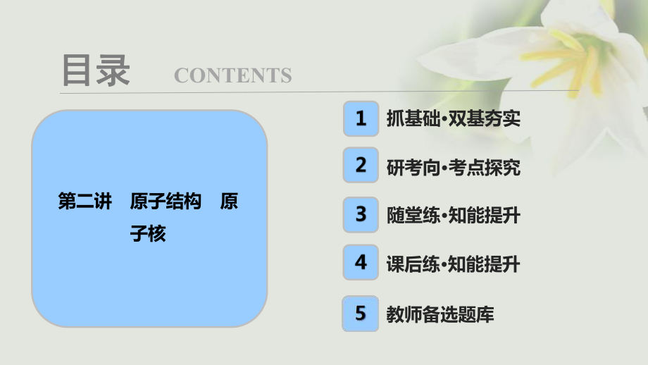 物理第十二章 原子與原子核 第二講 原子結(jié)構(gòu) 原子核_第1頁(yè)