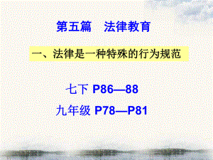 2013中考政治《法律教育》復(fù)習(xí)課件