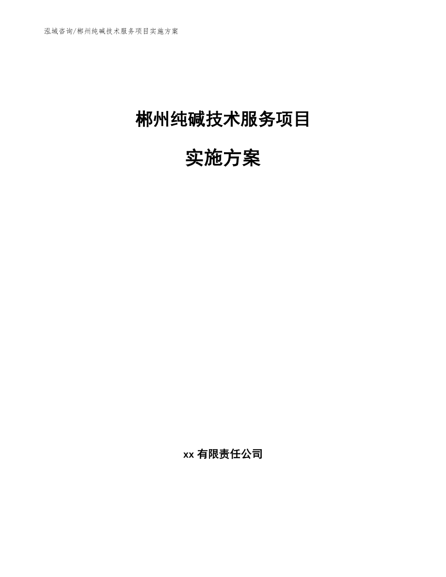 郴州纯碱技术服务项目实施方案（范文参考）_第1页
