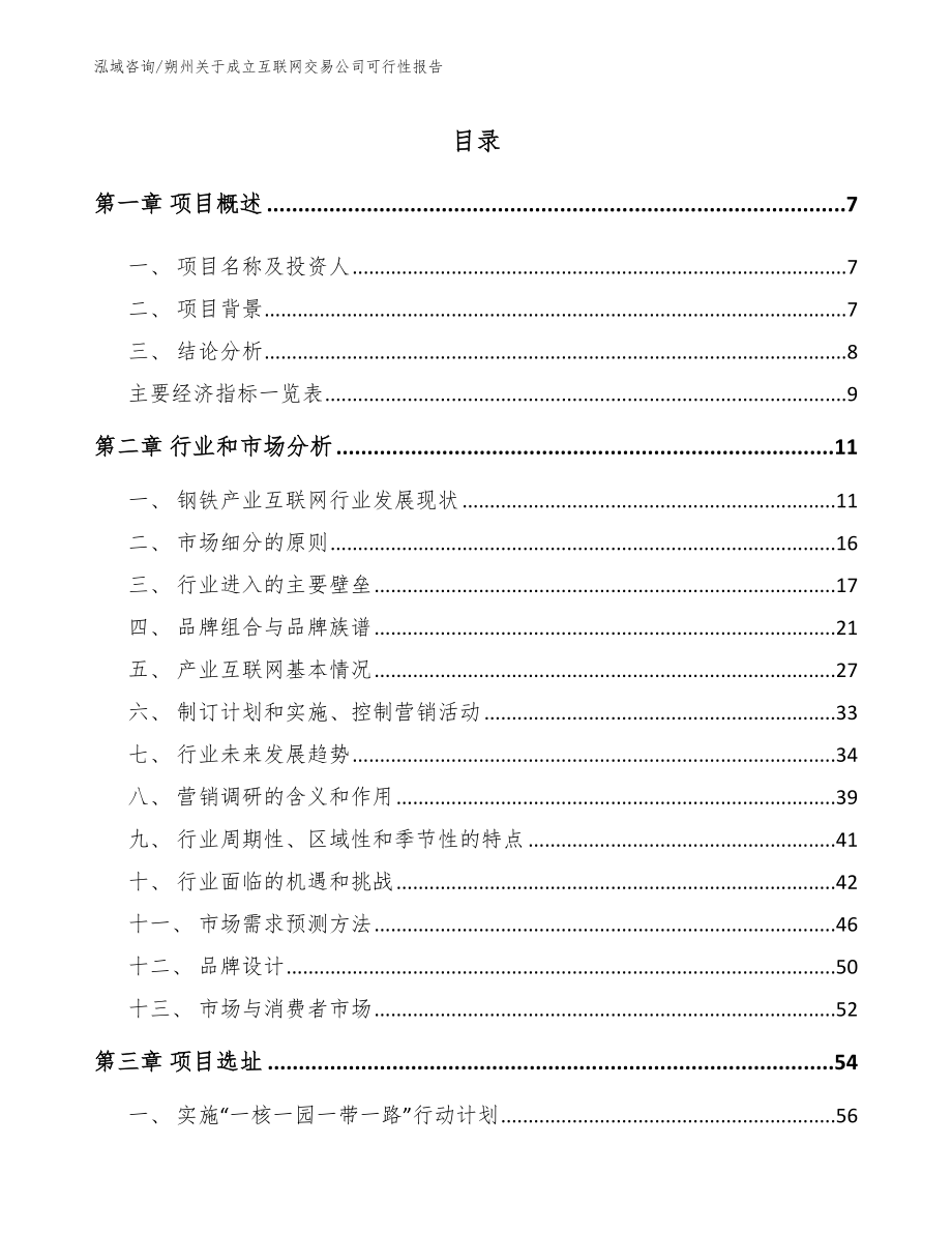 朔州关于成立互联网交易公司可行性报告【模板参考】_第1页