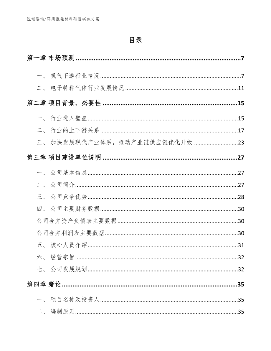 郑州氢硅材料项目实施方案参考范文_第1页
