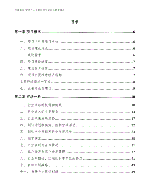 安庆产业互联网项目可行性研究报告（模板）