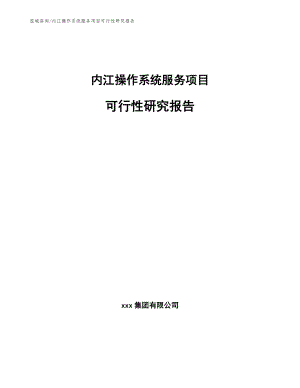 内江操作系统服务项目可行性研究报告