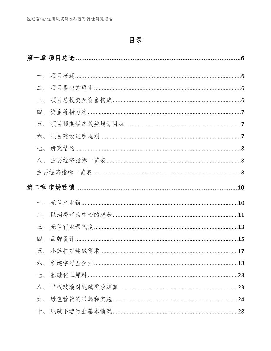杭州纯碱研发项目可行性研究报告_模板范本_第1页