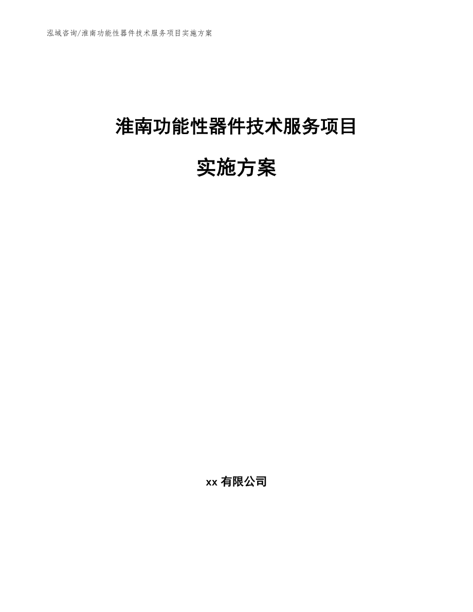 淮南功能性器件技术服务项目实施方案_范文模板_第1页