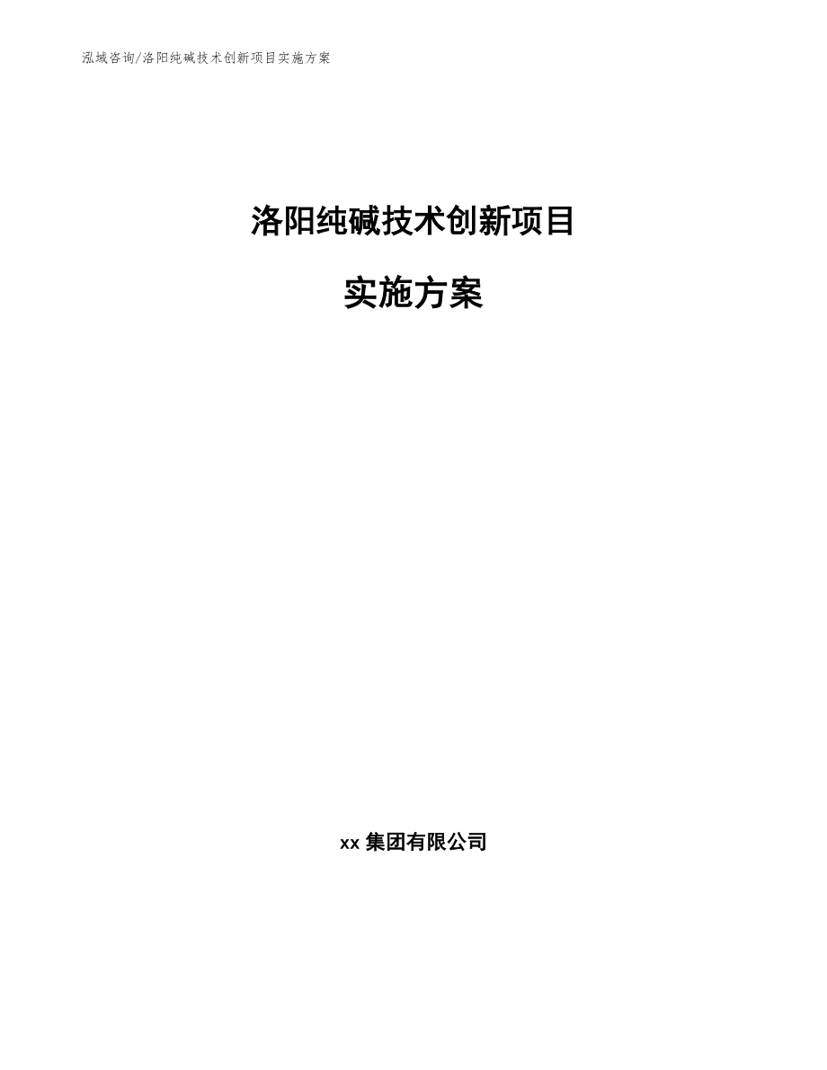 洛阳纯碱技术创新项目实施方案（范文模板）_第1页