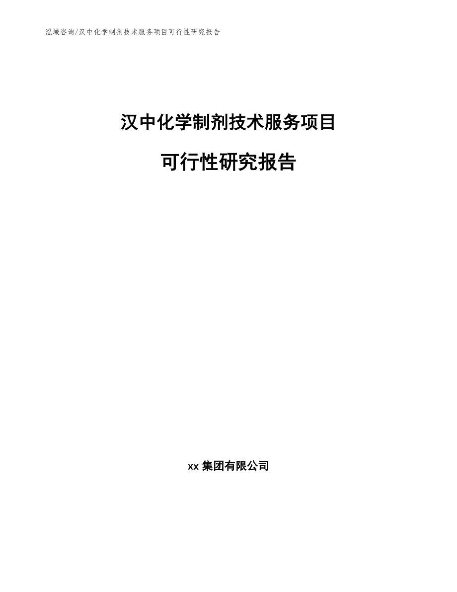 汉中化学制剂技术服务项目可行性研究报告【模板参考】_第1页