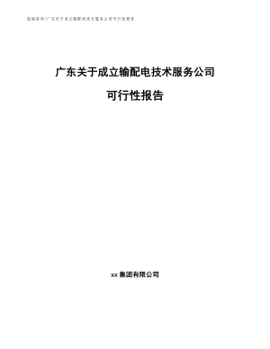 广东关于成立输配电技术服务公司可行性报告（范文参考）