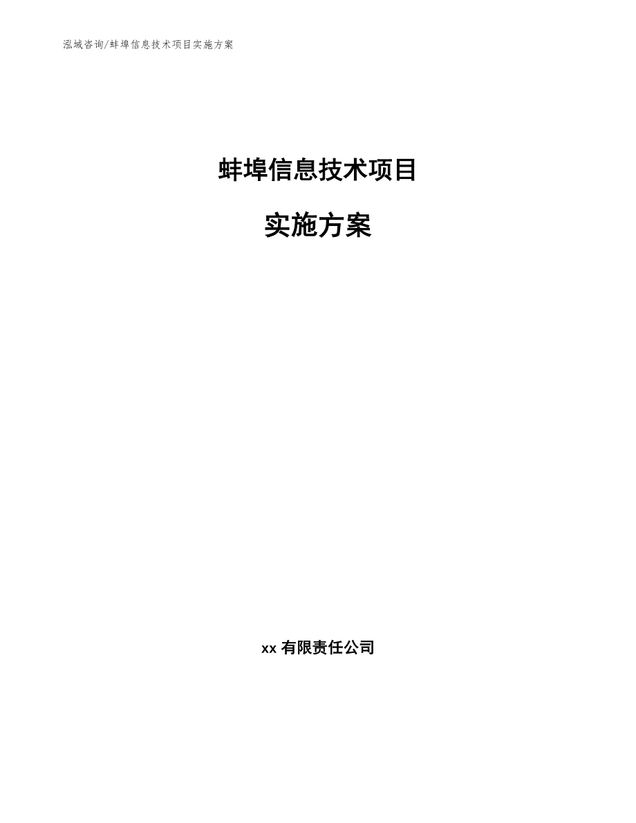 蚌埠信息技术项目实施方案_范文_第1页