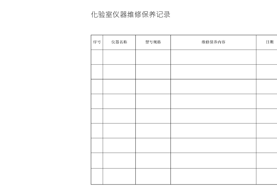 化验室仪器维修保养记录_第1页