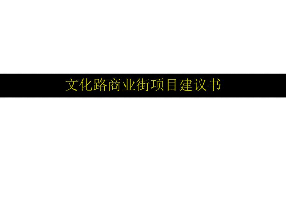 文化路商业街项目建议书课件_第1页