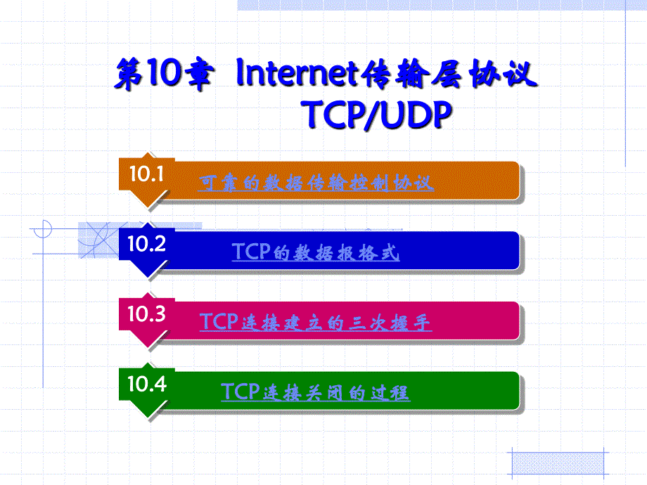 Internet核心原理与应用技术 第10章 Internet传输层协议TCPUDP_第1页