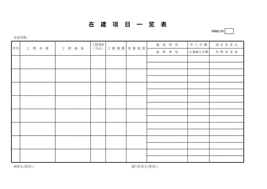 在建項(xiàng)目一覽表_第1頁