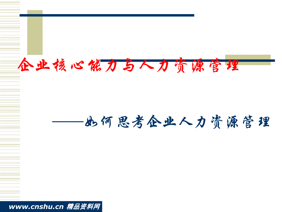 企业核心能力发展及人力资源管理75029_第1页