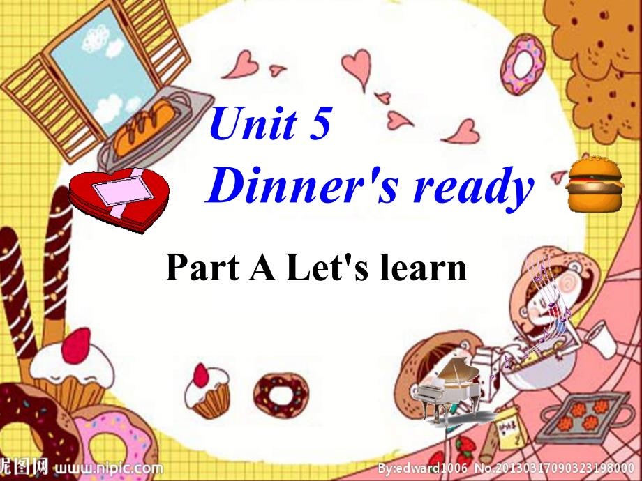 新版小学英语四年级上册unit5_dinners_ready_a_lets_learn_课件_第1页