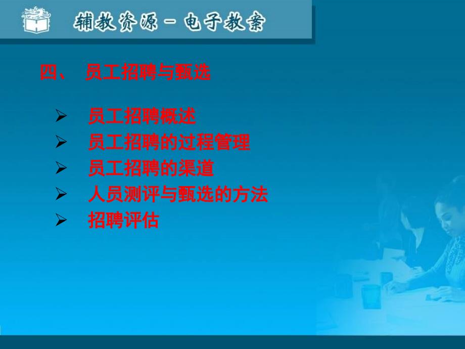 員工招聘概述員工招聘的過程管理員工招聘的渠道人員測評與課件_第1頁