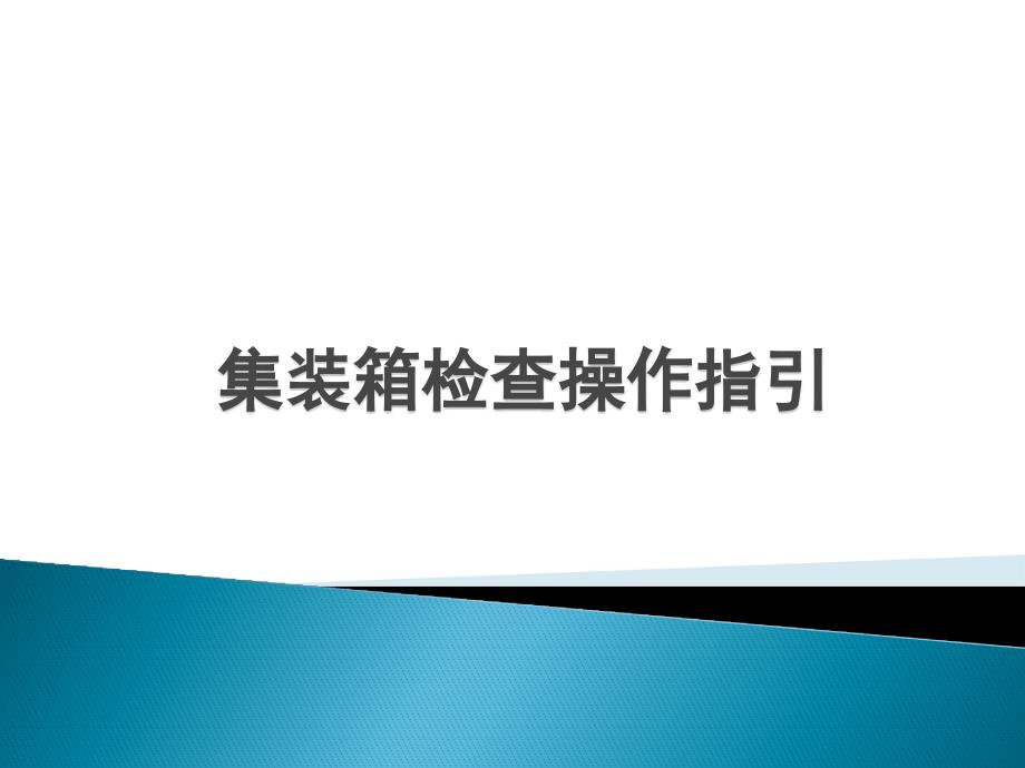 集装箱检查操作指引课件_第1页