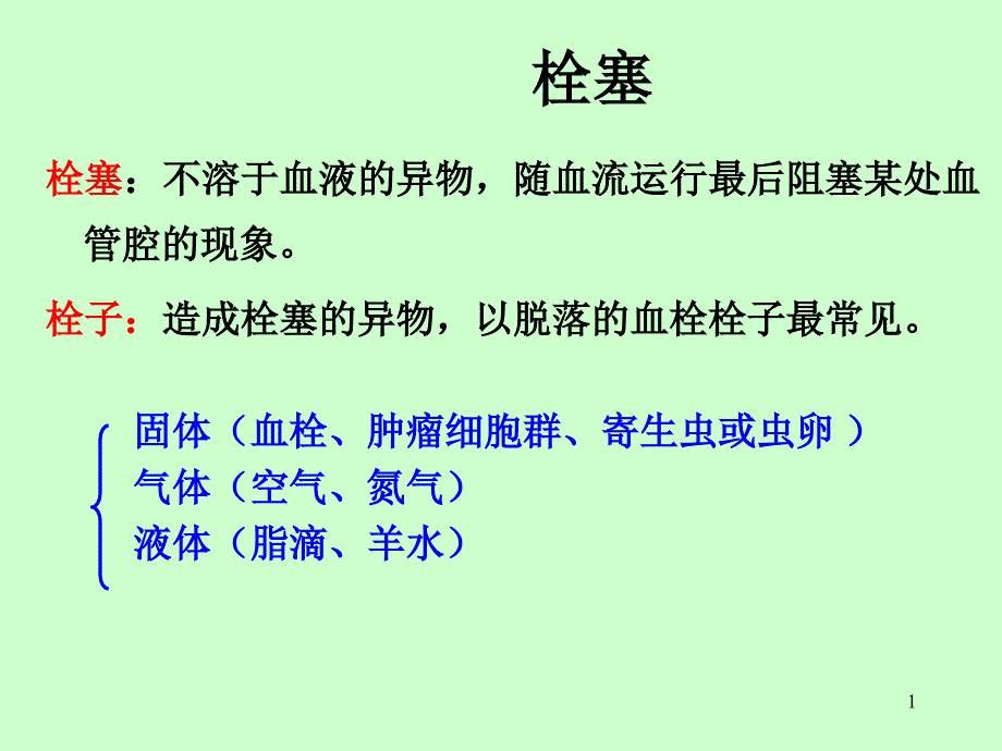 病理学栓塞炎症课件_第1页