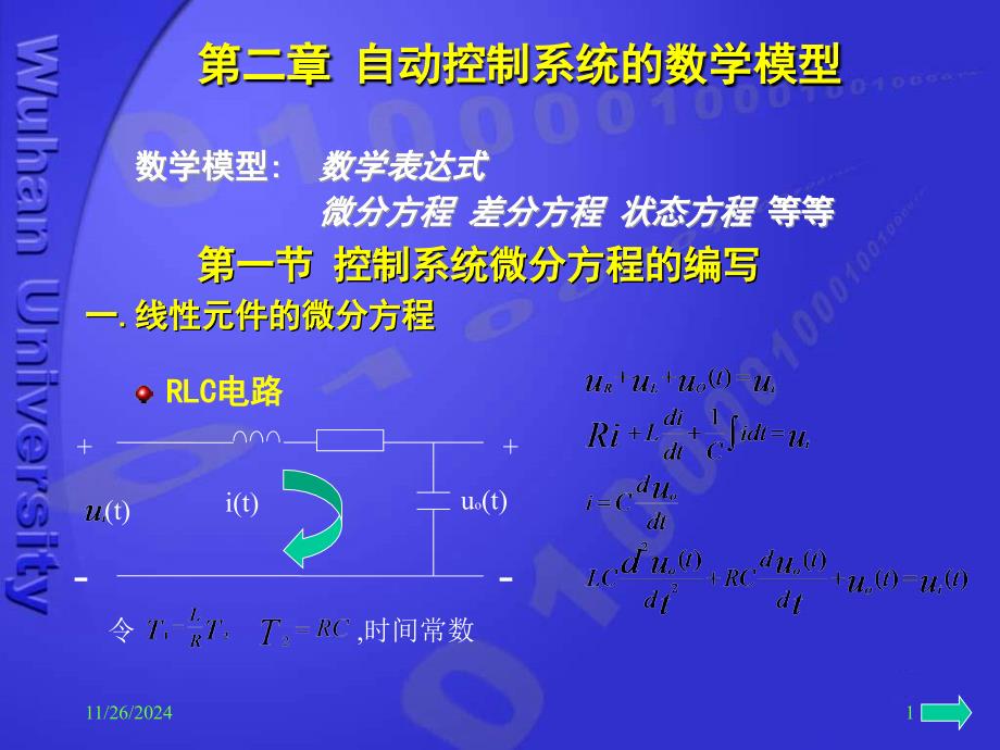 【教学课件】第二章自动控制系统的数学模型_第1页