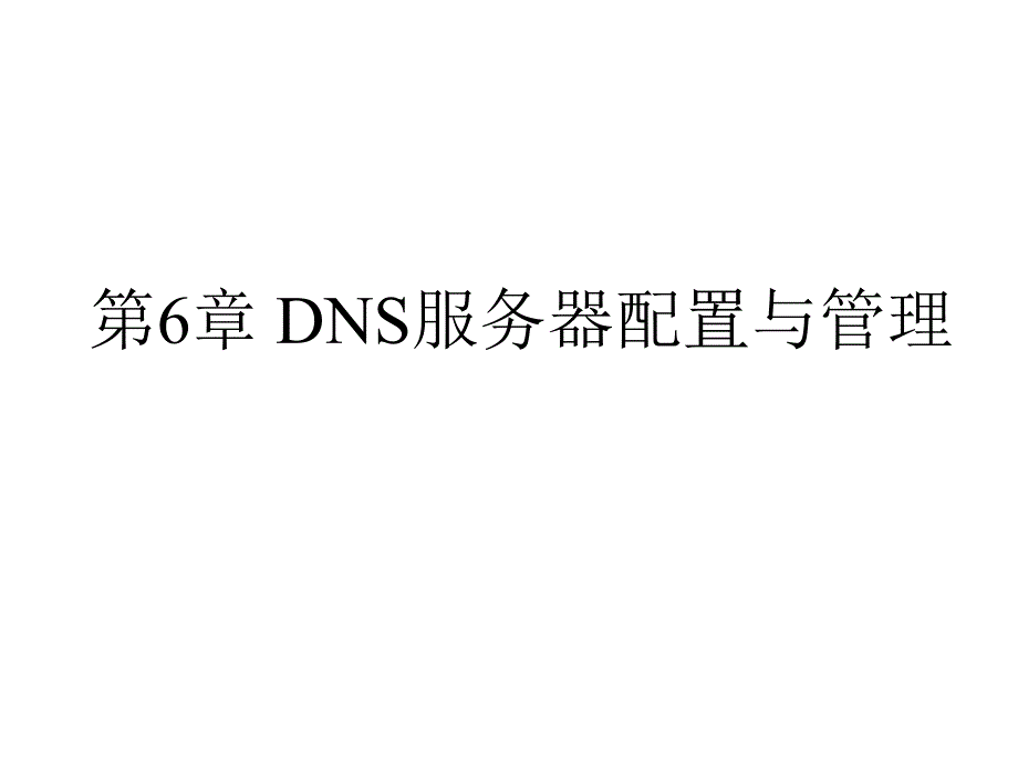 DNS服务器配置与管理_第1页