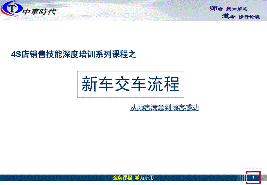 S店销售流程之八：新车交车_第1页