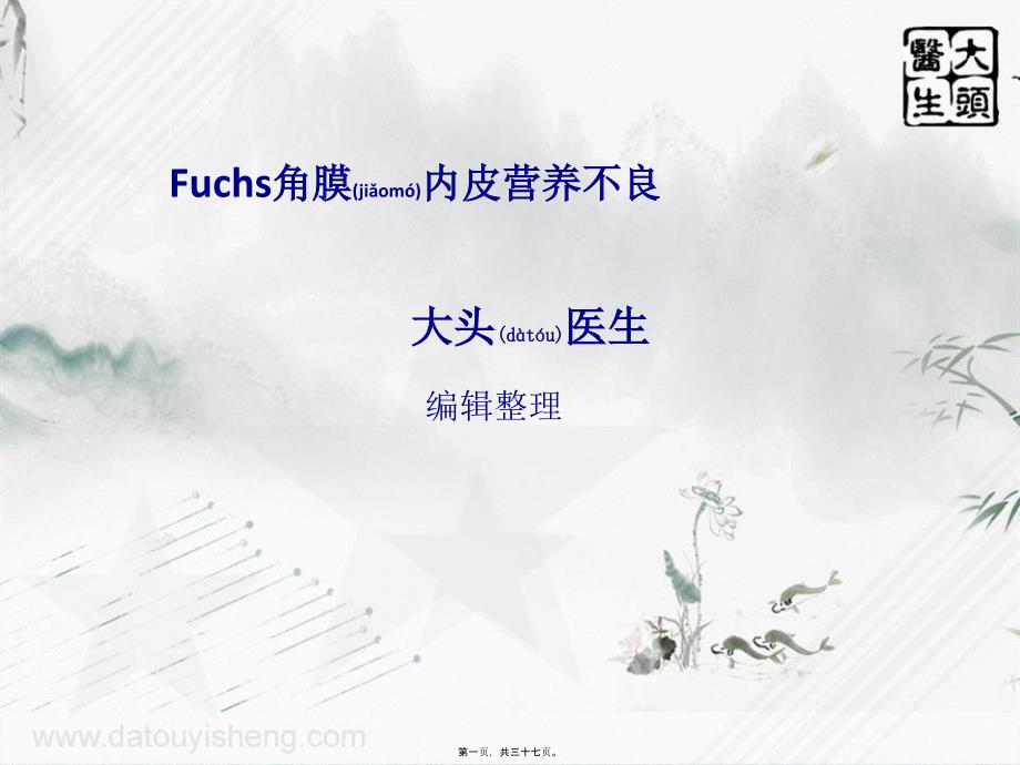 2022年医学专题—Fuchs角膜内皮营养不良_第1页