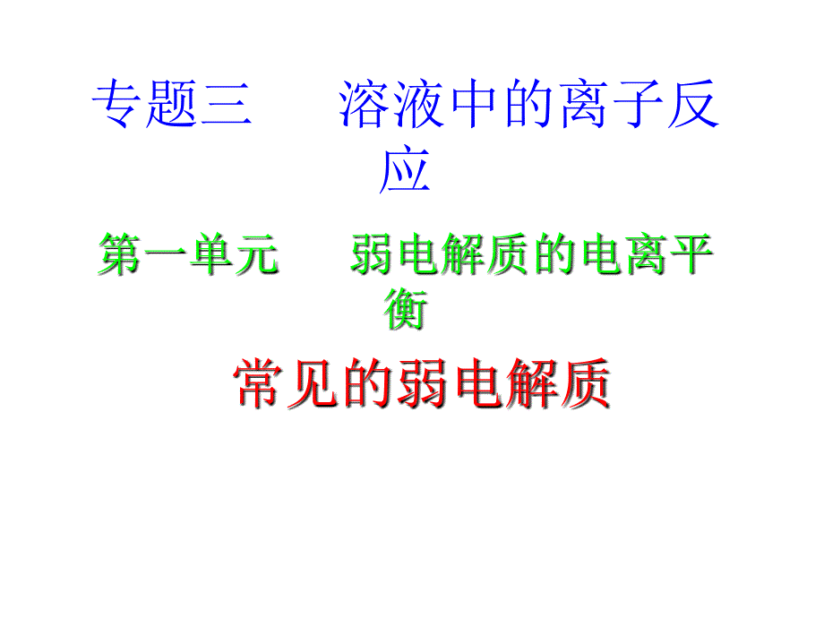 常见的弱电解质ppt-苏教版课件_第1页