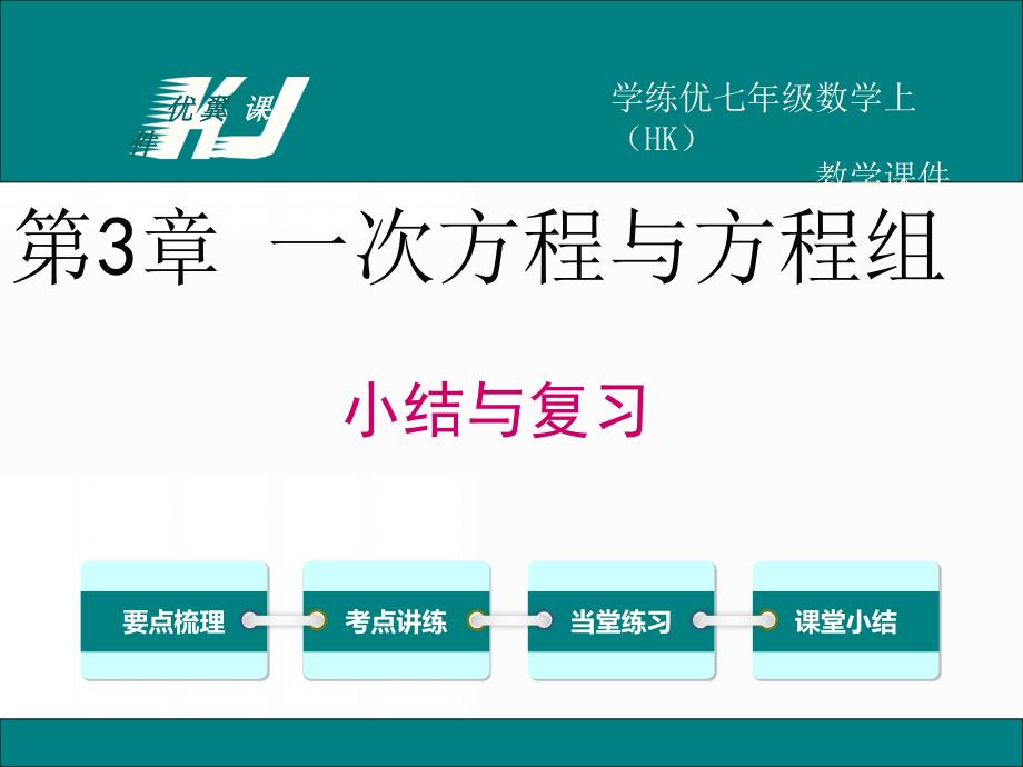 七年级上数学(沪科版)教学课件-第3章小结与复习_第1页