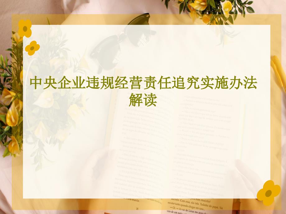 中央企业违规经营责任追究实施办法解读课件_第1页