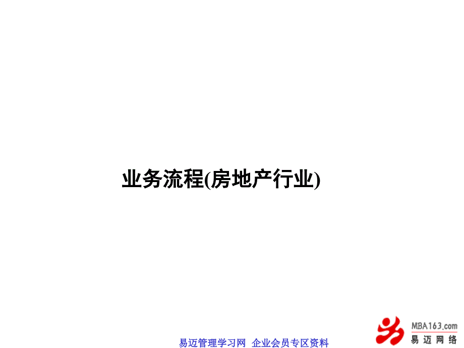 业务流程房地产行业_第1页