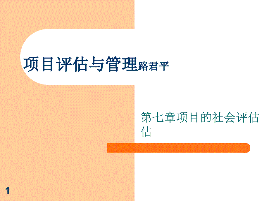 项目评估学 第七章_第1页