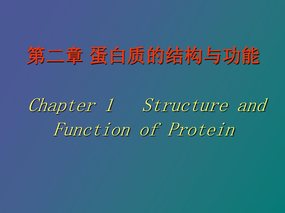 动物生化第二章蛋白质_第1页