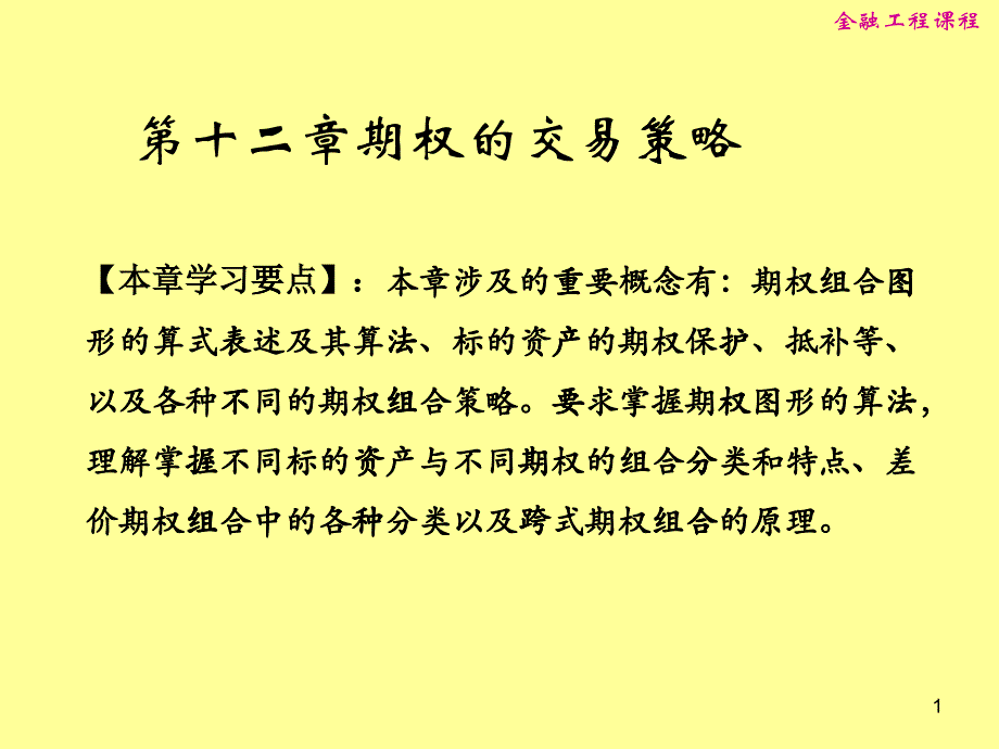 12期权的交易策略_第1页